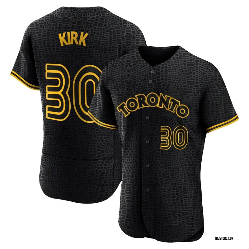 Authentic Alejandro Kirk Men's Toronto Blue Jays Black Snake Skin City Jersey