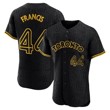 Authentic Bowden Francis Men's Toronto Blue Jays Black Snake Skin City Jersey