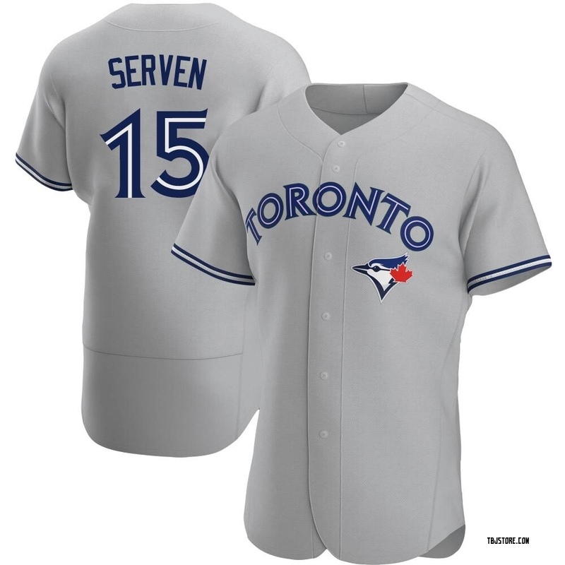 Authentic Brian Serven Men's Toronto Blue Jays Gray Road Jersey
