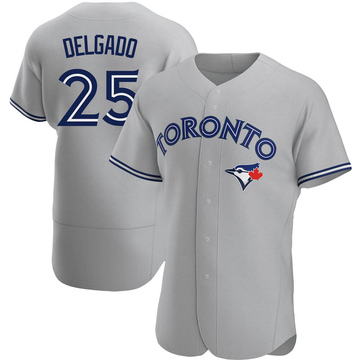 Authentic Carlos Delgado Men's Toronto Blue Jays Gray Road Jersey