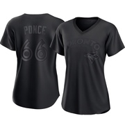 Authentic Cody Ponce Women's Toronto Blue Jays Black Pitch Fashion Jersey