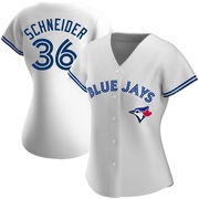 Authentic Davis Schneider Women's Toronto Blue Jays White Home Jersey