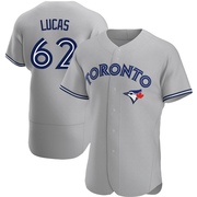 Authentic Easton Lucas Men's Toronto Blue Jays Gray Road Jersey