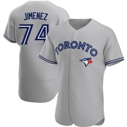 Authentic Eloy Jimenez Men's Toronto Blue Jays Gray Road Jersey