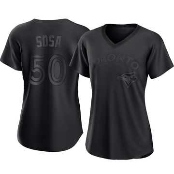 Authentic Lenyn Sosa Women's Toronto Blue Jays Black Pitch Fashion Jersey
