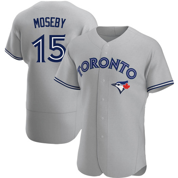 Authentic Lloyd Moseby Men's Toronto Blue Jays Gray Road Jersey