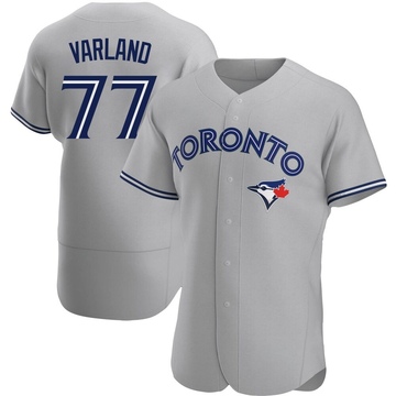 Authentic Louis Varland Men's Toronto Blue Jays Gray Road Jersey