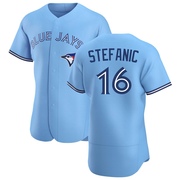 Authentic Michael Stefanic Men's Toronto Blue Jays Blue Powder Alternate Jersey