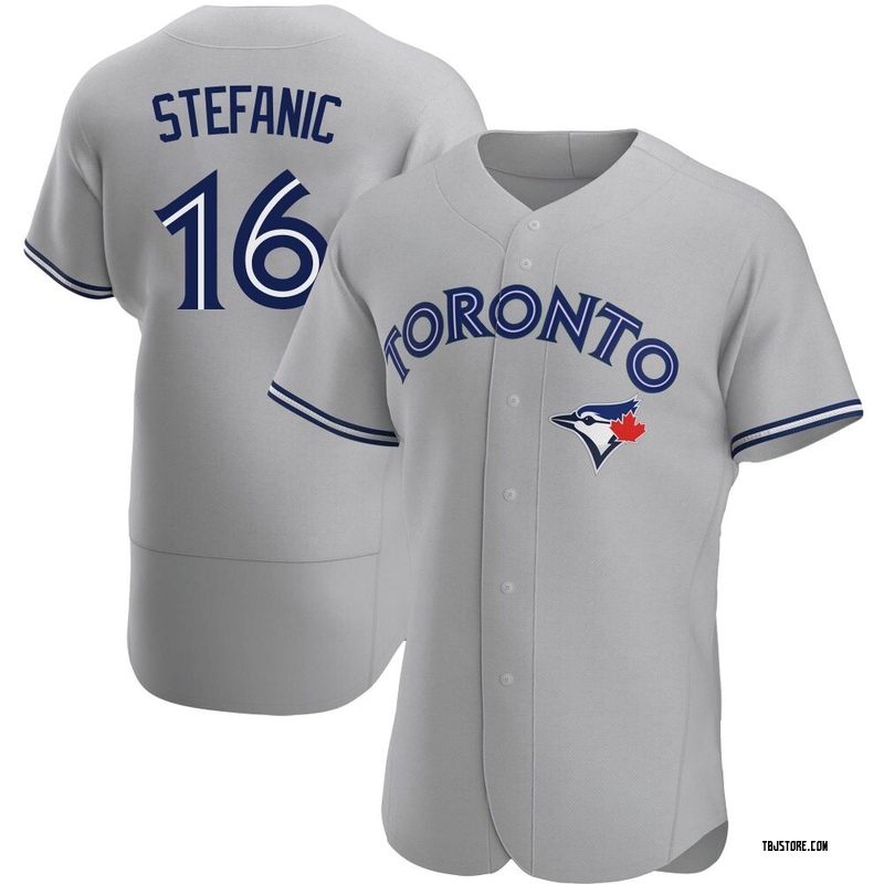 Authentic Michael Stefanic Men's Toronto Blue Jays Gray Road Jersey