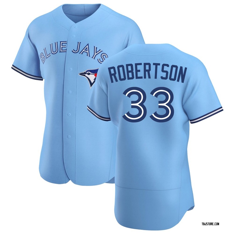 Authentic Nick Robertson Men's Toronto Blue Jays Blue Powder Alternate Jersey