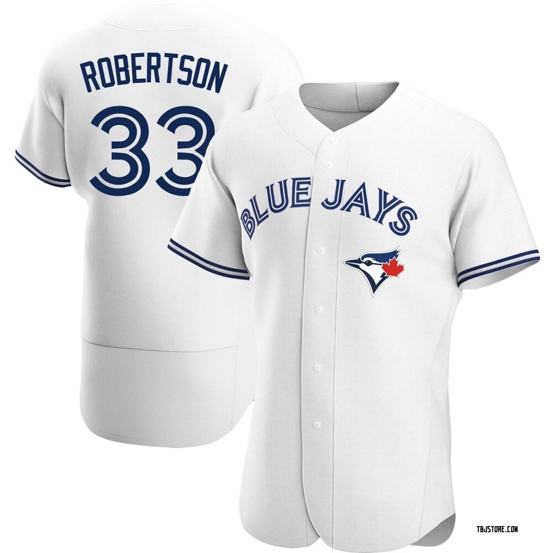 Authentic Nick Robertson Men's Toronto Blue Jays White Home Jersey