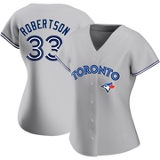 Authentic Nick Robertson Women's Toronto Blue Jays Gray Road Jersey