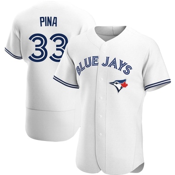 Authentic Robinson Pina Men's Toronto Blue Jays White Home Jersey