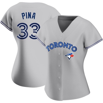 Authentic Robinson Pina Women's Toronto Blue Jays Gray Road Jersey