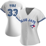 Authentic Robinson Pina Women's Toronto Blue Jays White Home Jersey