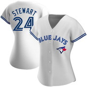 Authentic Shannon Stewart Women's Toronto Blue Jays White Home Jersey