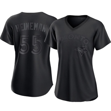 Authentic Tyler Heineman Women's Toronto Blue Jays Black Pitch Fashion Jersey