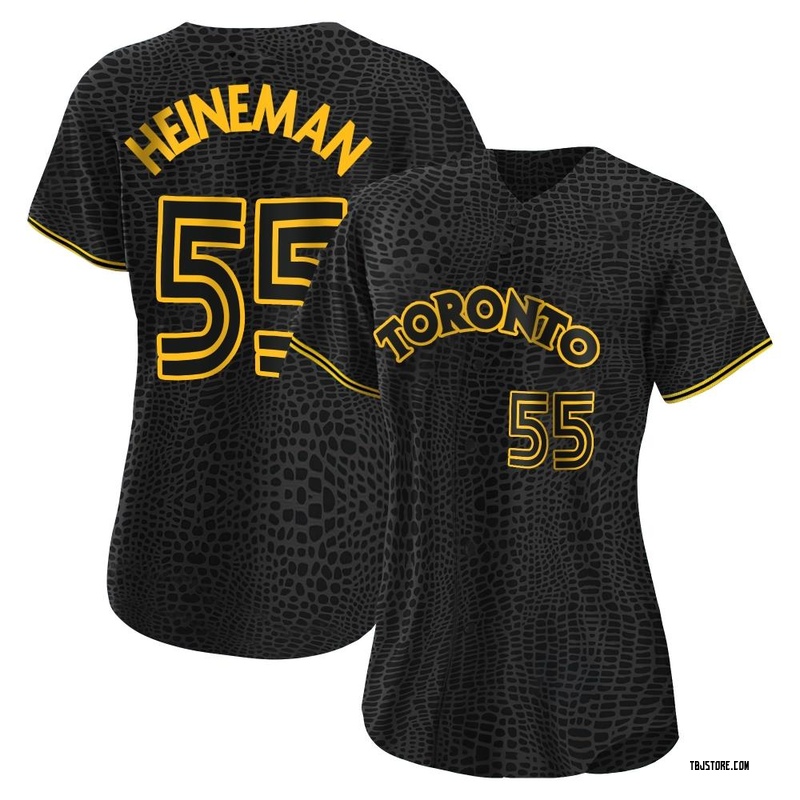 Authentic Tyler Heineman Women's Toronto Blue Jays Black Snake Skin City Jersey