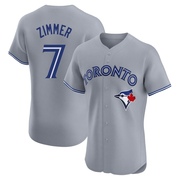 Elite Bradley Zimmer Men's Toronto Blue Jays Gray Road Jersey