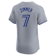 Elite Bradley Zimmer Men's Toronto Blue Jays Gray Road Jersey