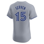 Elite Brian Serven Men's Toronto Blue Jays Gray Road Jersey