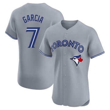 Elite Damaso Garcia Men's Toronto Blue Jays Gray Road Jersey