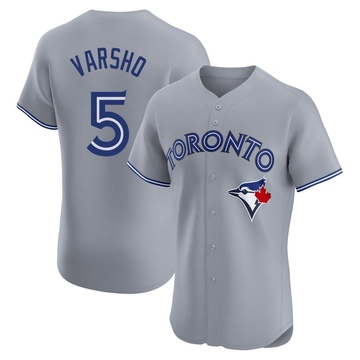Elite Daulton Varsho Men's Toronto Blue Jays Gray Road Jersey
