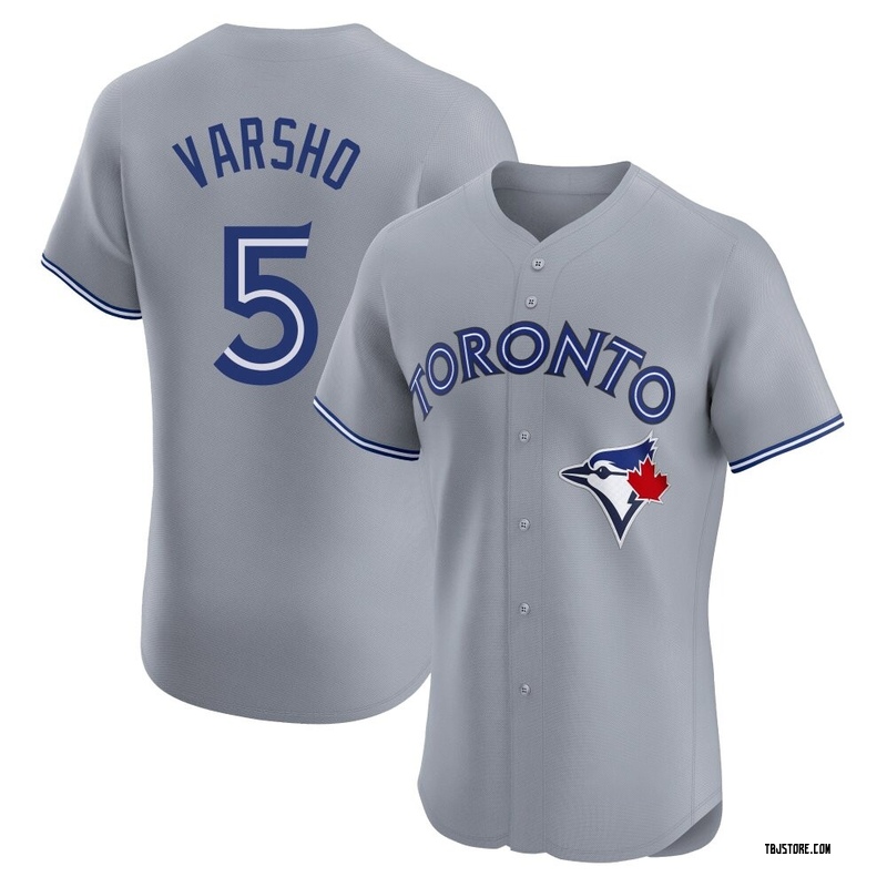 Elite Daulton Varsho Men's Toronto Blue Jays Gray Road Jersey