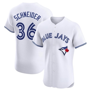 Elite Davis Schneider Men's Toronto Blue Jays White Home Jersey