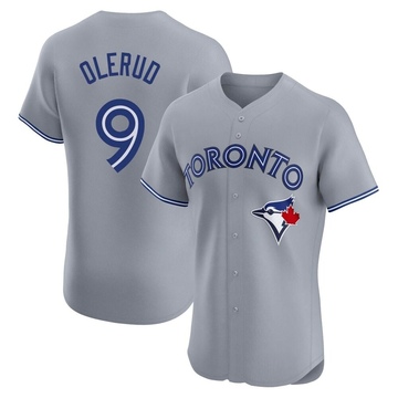 Elite John Olerud Men's Toronto Blue Jays Gray Road Jersey