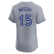 Elite Lloyd Moseby Men's Toronto Blue Jays Gray Road Jersey