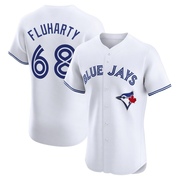 Elite Mason Fluharty Men's Toronto Blue Jays White Home Jersey