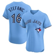 Elite Michael Stefanic Men's Toronto Blue Jays Blue Powder Alternate Jersey