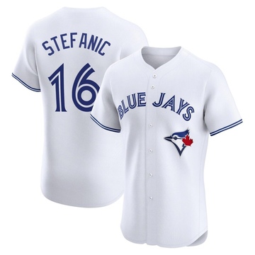 Elite Michael Stefanic Men's Toronto Blue Jays White Home Jersey