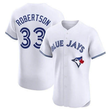 Elite Nick Robertson Men's Toronto Blue Jays White Home Jersey
