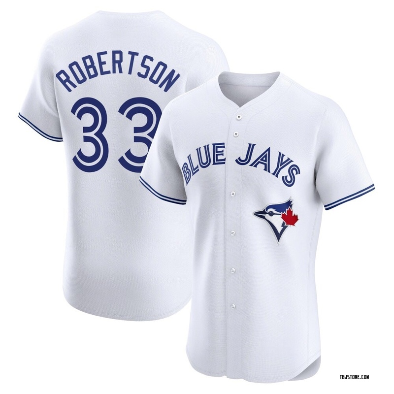 Elite Nick Robertson Men's Toronto Blue Jays White Home Jersey