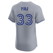 Elite Robinson Pina Men's Toronto Blue Jays Gray Road Jersey
