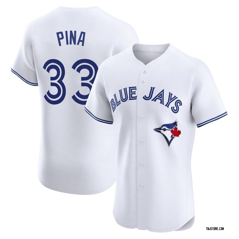 Elite Robinson Pina Men's Toronto Blue Jays White Home Jersey