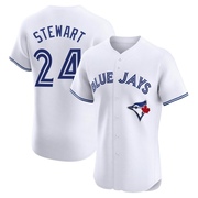 Elite Shannon Stewart Men's Toronto Blue Jays White Home Jersey