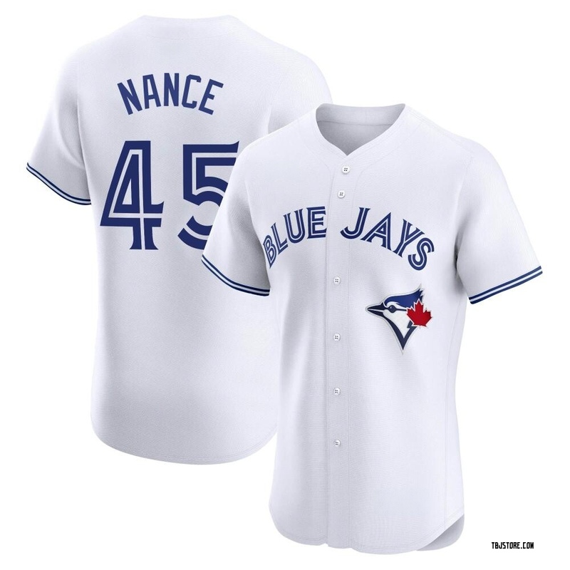 Elite Tommy Nance Men's Toronto Blue Jays White Home Jersey