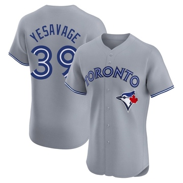 Elite Trey Yesavage Men's Toronto Blue Jays Gray Road Jersey