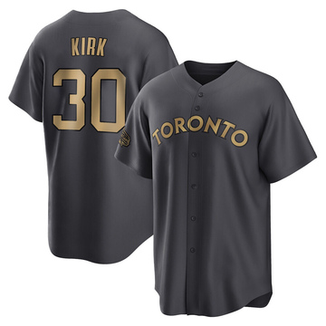 Game Alejandro Kirk Youth Toronto Blue Jays Charcoal Replica 2022 All-Star Jersey