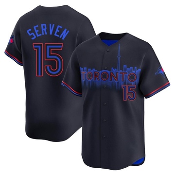 Limited Brian Serven Men's Toronto Blue Jays Black 2024 City Connect Jersey