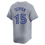 Limited Brian Serven Men's Toronto Blue Jays Gray Away Jersey