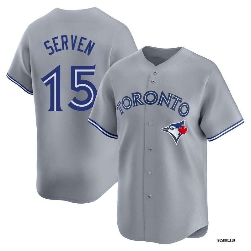 Limited Brian Serven Men's Toronto Blue Jays Gray Away Jersey