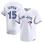 Limited Brian Serven Youth Toronto Blue Jays White Home Jersey
