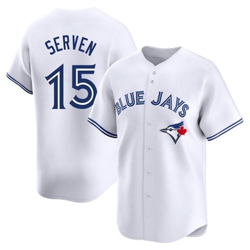 Limited Brian Serven Youth Toronto Blue Jays White Home Jersey