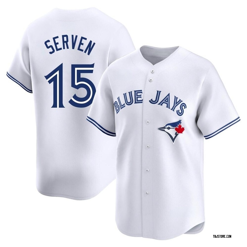 Limited Brian Serven Youth Toronto Blue Jays White Home Jersey