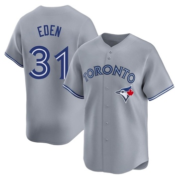 Limited Cam Eden Men's Toronto Blue Jays Gray Away Jersey