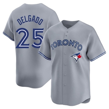 Limited Carlos Delgado Men's Toronto Blue Jays Gray Away Jersey